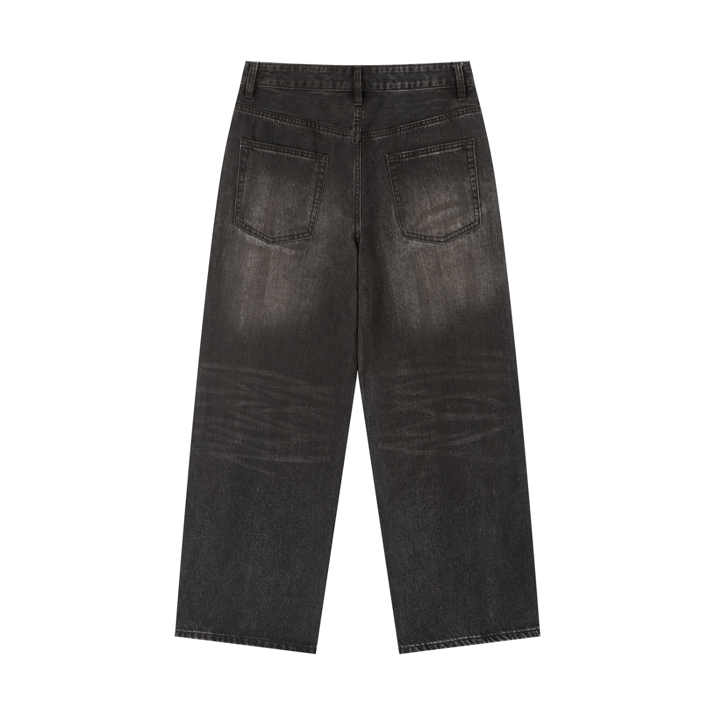 Vintage Wash Heavyweight Denim Jeans (Black)
