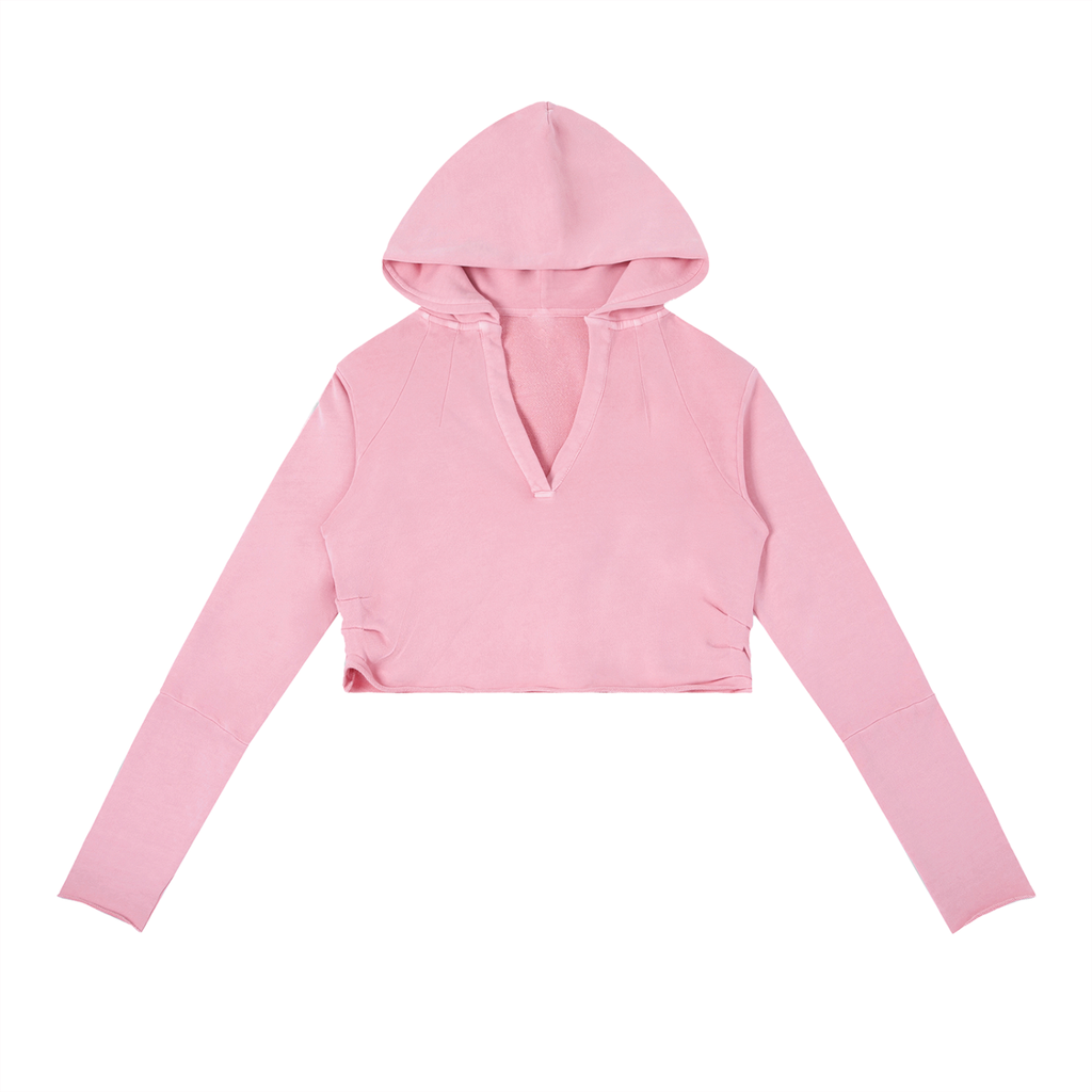 Vintage Washed Raw Edge Hoodie