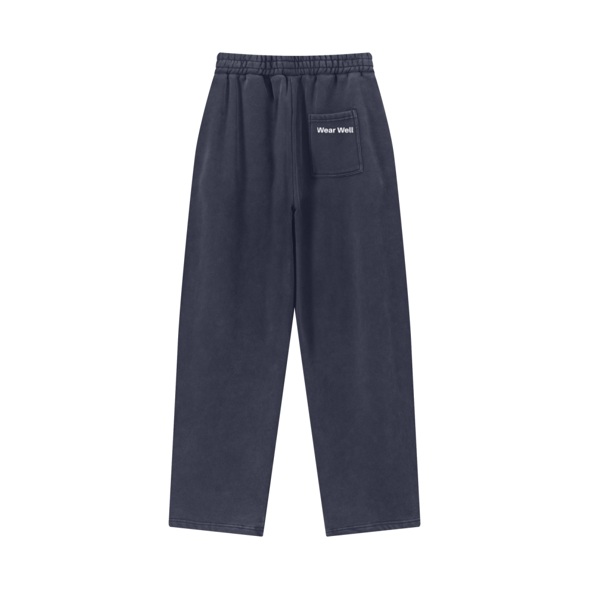 400GSM Men’s Vintage-Wash Scythe-Cut Barrel Pants Vintage Royal Blue
