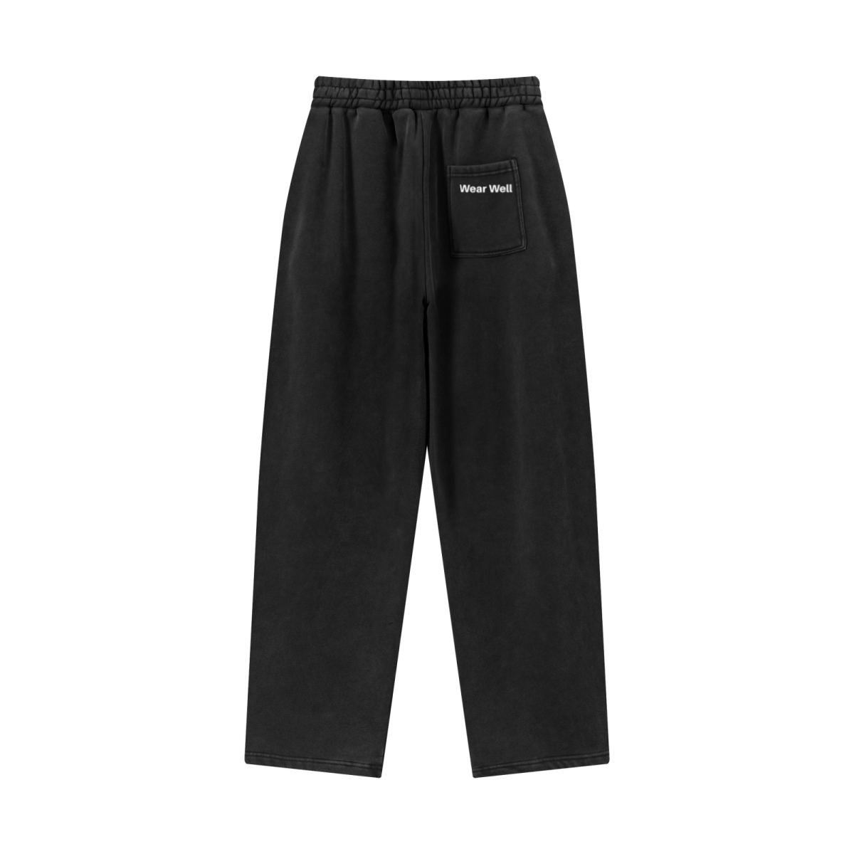 400GSM Men’s Vintage-Wash Scythe-Cut Barrel Pants Vintage Black
